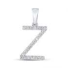 Sparkling Diamond Initial Pendant in White Gold - Personalized Elegance and Brilliance - Splendid Jewellery