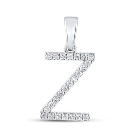 Sparkling Diamond Initial Pendant in White Gold - Personalized Elegance and Brilliance - Splendid Jewellery