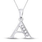 Sparkling Diamond Initial Pendant: Personalized Elegance in 10kt White Gold - Splendid Jewellery