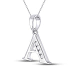 Sparkling Diamond Initial Pendant: Personalized Elegance in 10kt White Gold - Splendid Jewellery