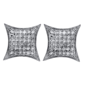 Sparkling Diamond Square Kite Cluster Earrings - Splendid Jewellery