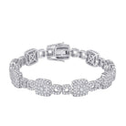 Sparkling Diamond Square Link Bracelet in 14kt White Gold - 5 - 3/4 Cttw - Splendid Jewellery
