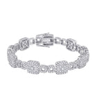 Sparkling Diamond Square Link Bracelet in 14kt White Gold - 5 - 3/4 Cttw - Splendid Jewellery