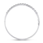 Sparkling Diamond Stackable Bangle Bracelet in 10kt White Gold - 3/8 Cttw - Splendid Jewellery