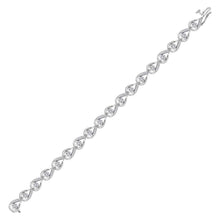 Load image into Gallery viewer, Sparkling Diamond Teardrop Cluster Bracelet in 10kt White Gold - 1 - 1/5 Cttw - Splendid Jewellery