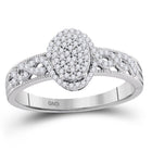 Sparkling Love: 10kt White Gold Diamond Twist Bridal Ring - Splendid Jewellery