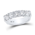Sparkling Love: 14kt White Gold 5 - Stone Diamond Wedding Band - Splendid Jewellery