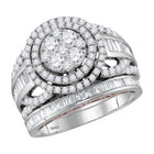 Sparkling Love Symphony | 14kt Two - tone Gold Diamond Bridal Wedding Ring Band Set 2 Cttw | Splendid Jewellery - Splendid Jewellery