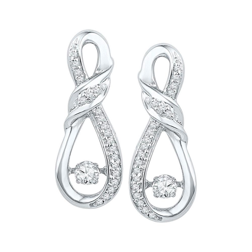 Sparkling Motion: 10kt White Gold Diamond Twinkle Earrings - Splendid Jewellery