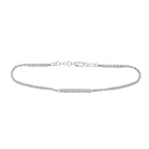 Sparkling Silver Diamond Bar Bracelet - Splendid Jewellery