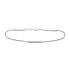 Sparkling Silver Diamond Bar Bracelet - Splendid Jewellery