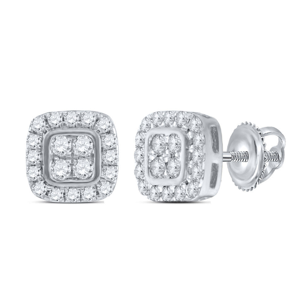 Sparkling Square Diamond Elegance Earrings - Splendid Jewellery
