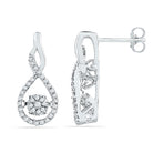 Sparkling Starburst Diamond Cluster Earrings - Splendid Jewellery