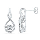 Sparkling Starburst Diamond Cluster Earrings - Splendid Jewellery