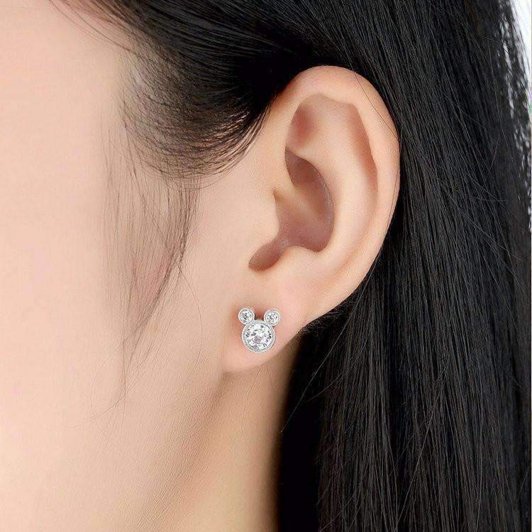 Sparkling Stud Earrings With Cubic Zirconia Crystal - Silver Jewellery - Best Gift for Her - Splendid Jewellery