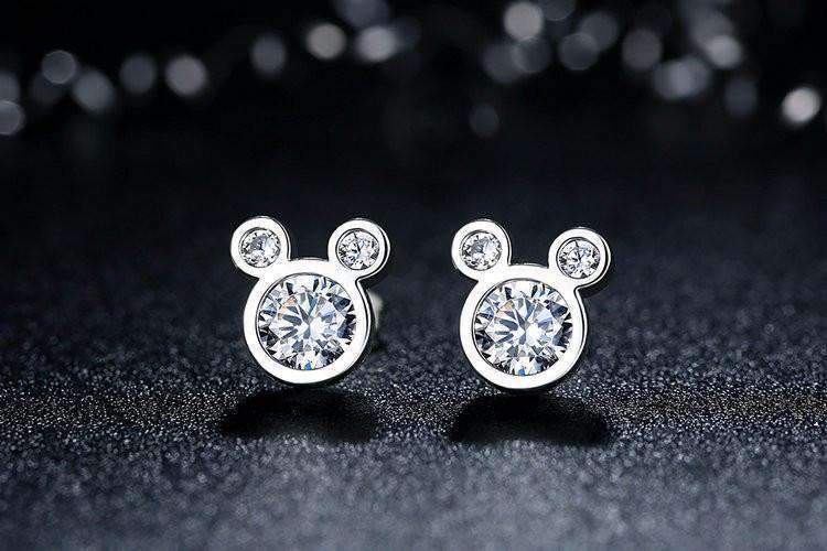 Sparkling Stud Earrings With Cubic Zirconia Crystal - Silver Jewellery - Best Gift for Her - Splendid Jewellery