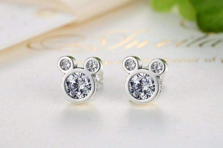 Sparkling Stud Earrings With Cubic Zirconia Crystal - Silver Jewellery - Best Gift for Her - Splendid Jewellery