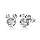Sparkling Stud Earrings With Cubic Zirconia Crystal- Silver Jewellery - Best Gift for Her Splendid Jewellery