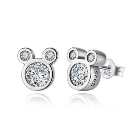 Sparkling Stud Earrings With Cubic Zirconia Crystal- Silver Jewellery - Best Gift for Her Splendid Jewellery