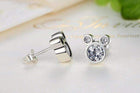 Sparkling Stud Earrings With Cubic Zirconia Crystal- Silver Jewellery - Best Gift for Her Splendid Jewellery