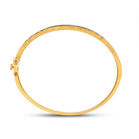 Sparkling Sunburst Diamond Bangle Bracelet in 10kt Yellow Gold (1/2 Cttw) - Splendid Jewellery