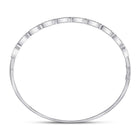 Sparkling White Gold Diamond Stackable Bangle Bracelet - 1/2 Carat Total Weight - Splendid Jewellery