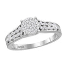 Splendid Jewellery 10kt White Gold Circle of Brilliance Diamond Cluster Ring - Splendid Jewellery
