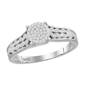 Splendid Jewellery 10kt White Gold Circle of Brilliance Diamond Cluster Ring - Splendid Jewellery