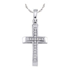 Splendid Jewellery 10kt White Gold Diamond Cross Pendant - Splendid Jewellery