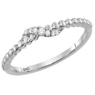 Splendid Jewellery 10kt White Gold Diamond Crossover Stackable Band Ring - Splendid Jewellery