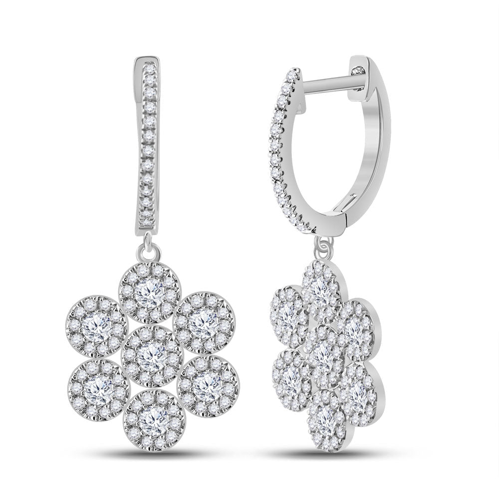 Splendid Jewellery 10kt White Gold Diamond Dangle Earrings - Splendid Jewellery
