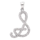 Splendid Jewellery 10kt White Gold Diamond Initial & Letter Pendant - Splendid Jewellery