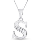 Splendid Jewellery 10kt White Gold Diamond Initial Pendant - Personalized Elegance and Dazzling Brilliance - Splendid Jewellery