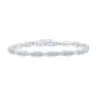 Splendid Jewellery 10kt White Gold Men's Diamond Link Bracelet - 3/4 Ct.t.w. - Splendid Jewellery