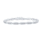 Splendid Jewellery 10kt White Gold Men's Diamond Link Bracelet - 3/4 Ct.t.w. - Splendid Jewellery