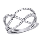 Splendid Jewellery 10kt White Gold Open Strand Diamond Band Ring - 1/3 Cttw - Splendid Jewellery