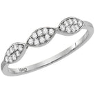 Splendid Jewellery Oval Cluster Diamond Stackable Band Ring - Splendid Jewellery