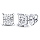 Splendid Jewellery's Radiant Square Cluster Diamond Earrings - Splendid Jewellery