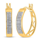 Splendid Jewellery's Triple Row Diamond Hoop Earrings - Splendid Jewellery