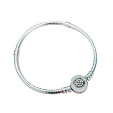 Load image into Gallery viewer, Sterling Silver Cubic Zirconia Snake Chain Bracelet - Splendid Jewellery