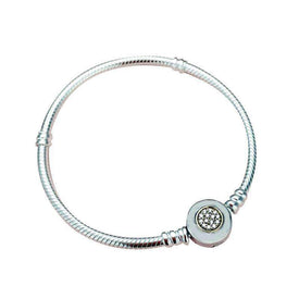 Sterling Silver Cubic Zirconia Snake Chain Bracelet - Splendid Jewellery