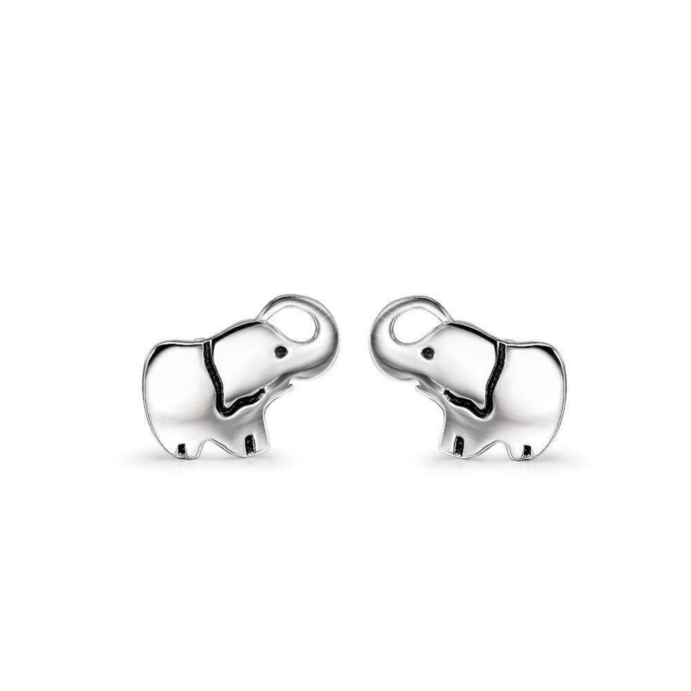 Sterling Silver Lucky Elephant Stud Earrings - Splendid Jewellery