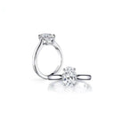 Sterling Silver Rose Gold Plated Lab Created Diamond Ring - Splendid Jewellery