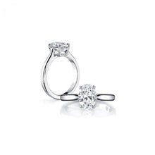 Load image into Gallery viewer, Sterling Silver Rose Gold Plated Lab Created Diamond Ring - Splendid Jewellery