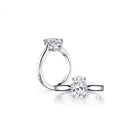 Sterling Silver Rose Gold Plated Lab Created Diamond Ring - Splendid Jewellery