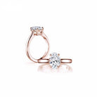 Sterling Silver Rose Gold Plated Lab Created Diamond Ring - Splendid Jewellery