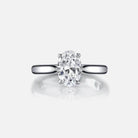 Sterling Silver Rose Gold Plated Lab Created Diamond Ring - Splendid Jewellery