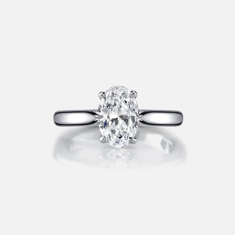 Sterling Silver Rose Gold Plated Lab Created Diamond Ring - Splendid Jewellery