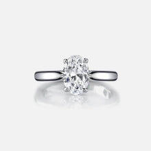 Load image into Gallery viewer, Sterling Silver Rose Gold Plated Lab Created Diamond Ring - Splendid Jewellery