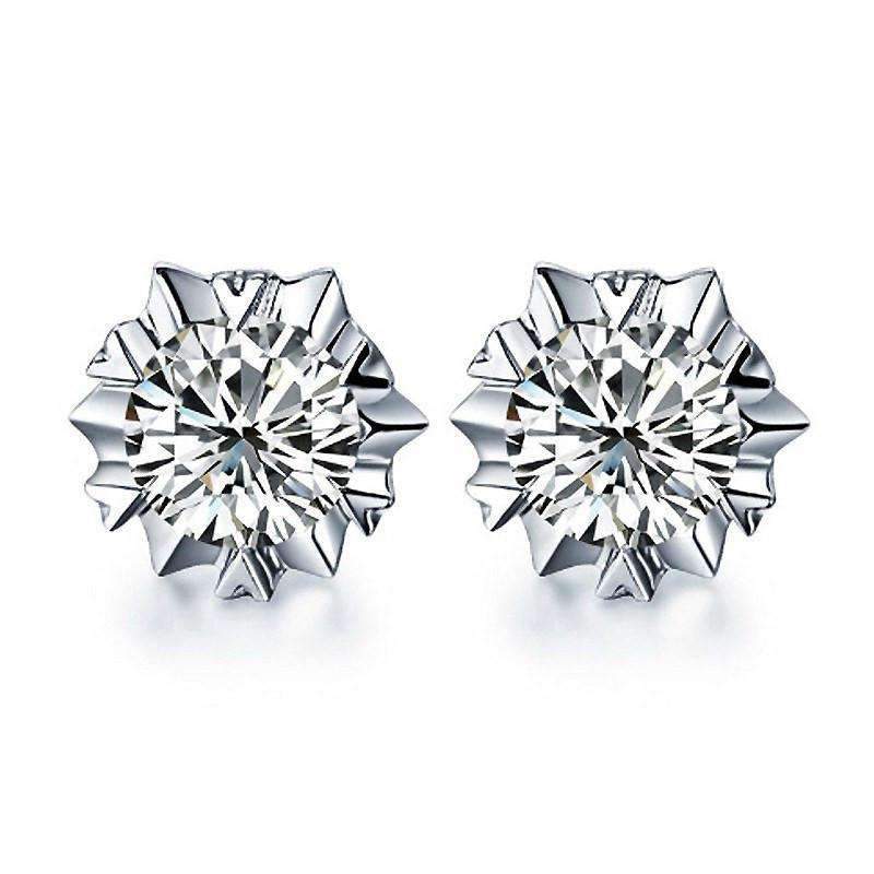 Sterling Silver with CZ Diamond Earrings - Splendid Jewellery